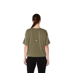 Asics Nagino Run Top kurzärmeliges Damen-T-Shirt Grün 2