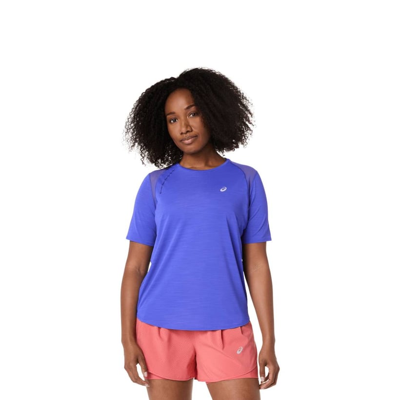 T-shirt Asics Road Top Manica Corta Viola Donna