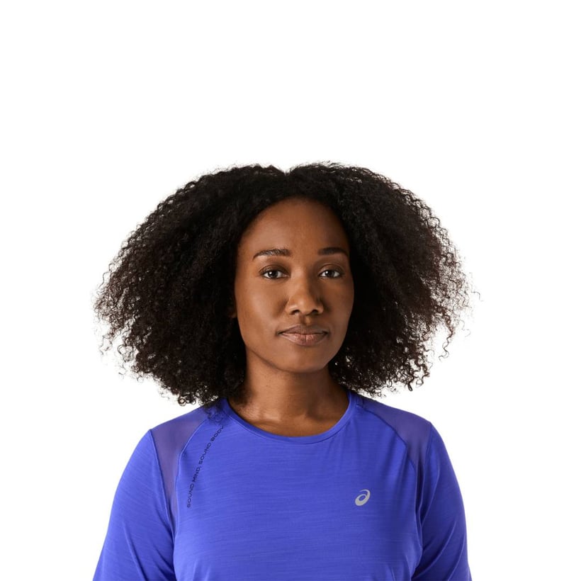 Asics Road Top korte mouw paars Dames