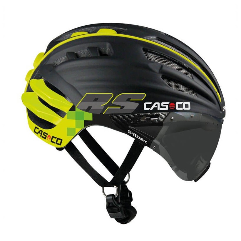Cas Co Aero Speedairo RS Color Neon Black avec visière photochromique