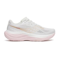 Zapatillas Saucony Ride 19 Blanco Rosa SS26 Mujer