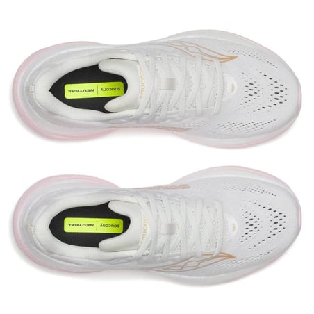 Ténis Saucony Ride 19 Branco Rosa SS26 Mulher
