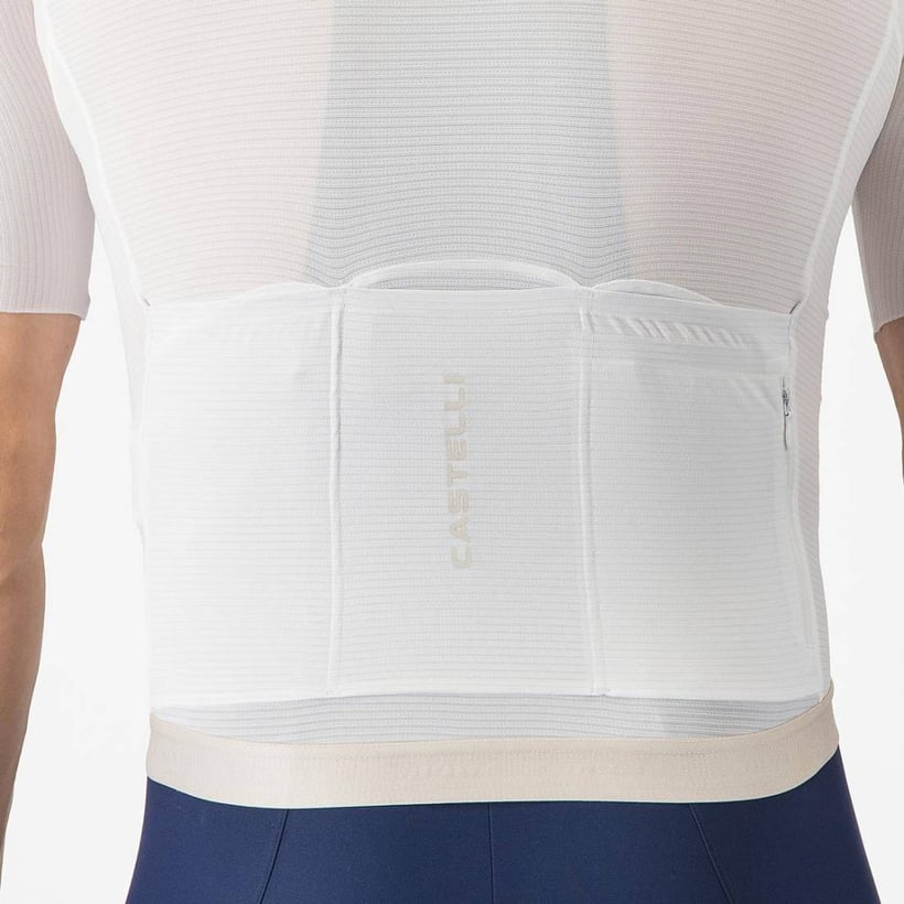 Maillot Castelli Espresso 2 Manches Courtes Blanc