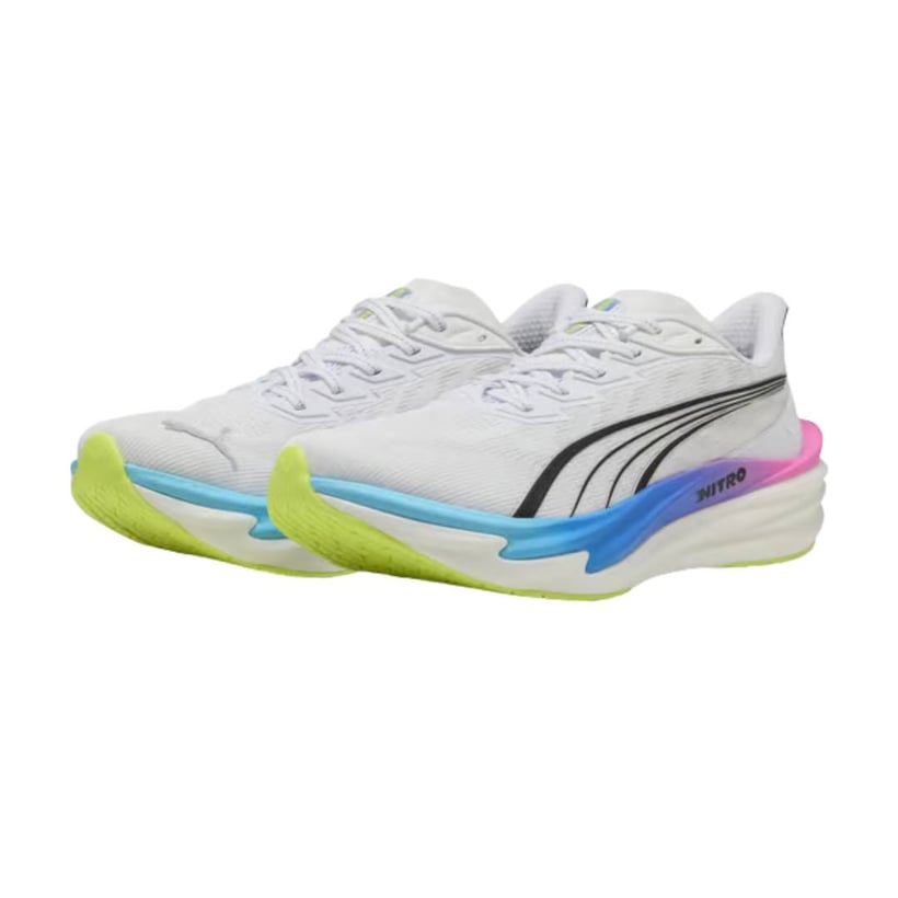Tênis Puma Deviate NITRO 4 Branco Azul SS26