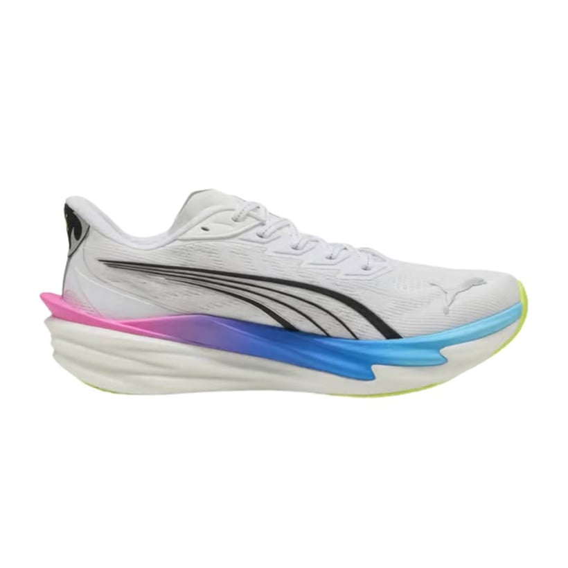 Zapatillas Puma Deviate NITRO 4 Blanco Azul SS26