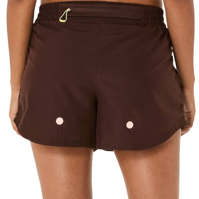 Pantalón Corto Asics Nagino Run 4IN Marrón Mujer