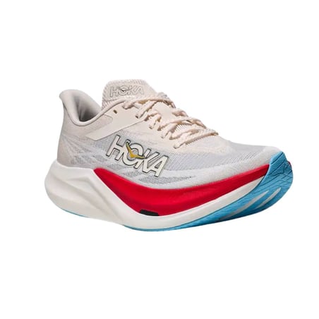 Ténis Hoka Rocket X 3 Branco Vermelho SS26 Unissexo