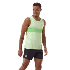 Camiseta Compressport Performance Singlet Sem Mangas Verde