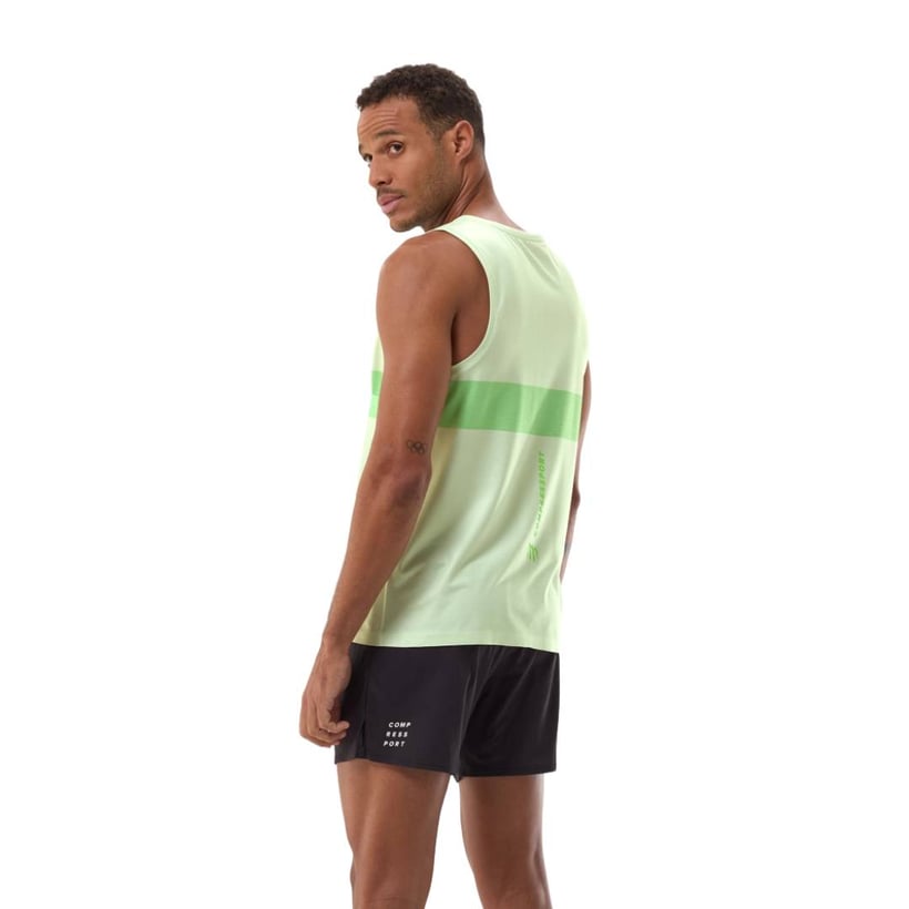 Compressport Performance Singlet Ärmellos Grün