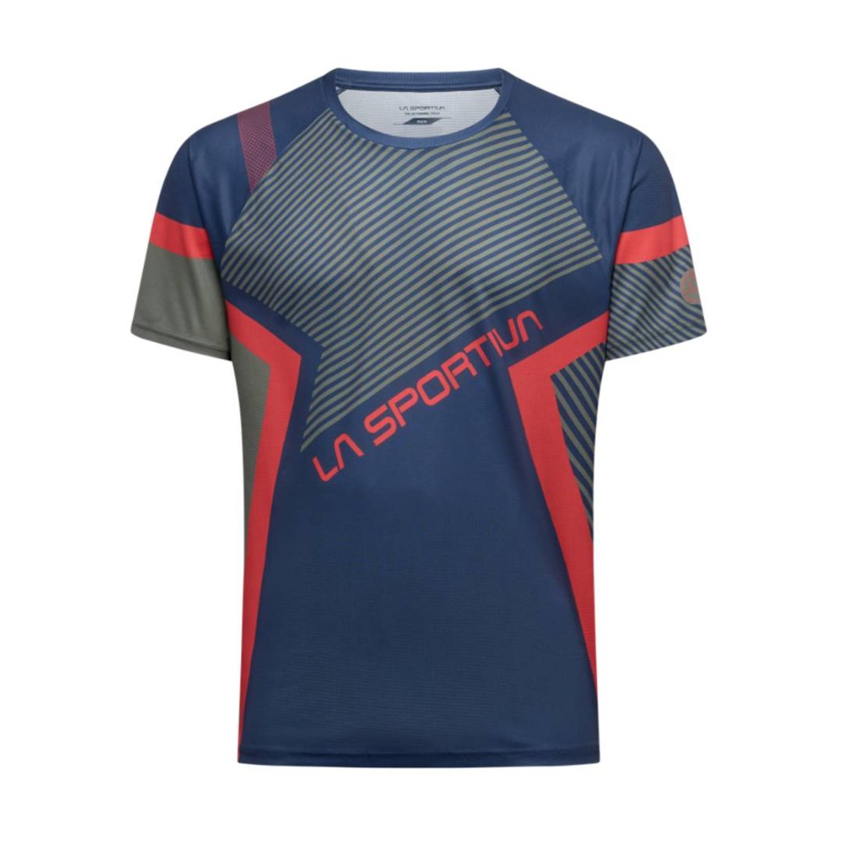 La Sportiva Flow T-Shirt Blau Rot, Größe L