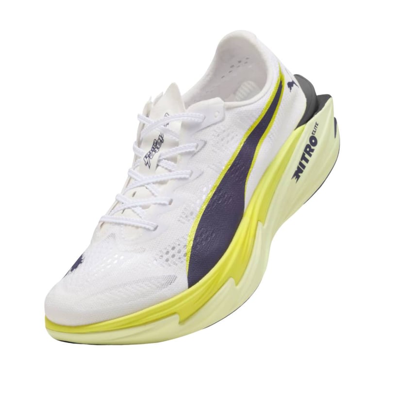 Scarpe Puma Deviate NITRO Elite 4 Bianco Giallo...
