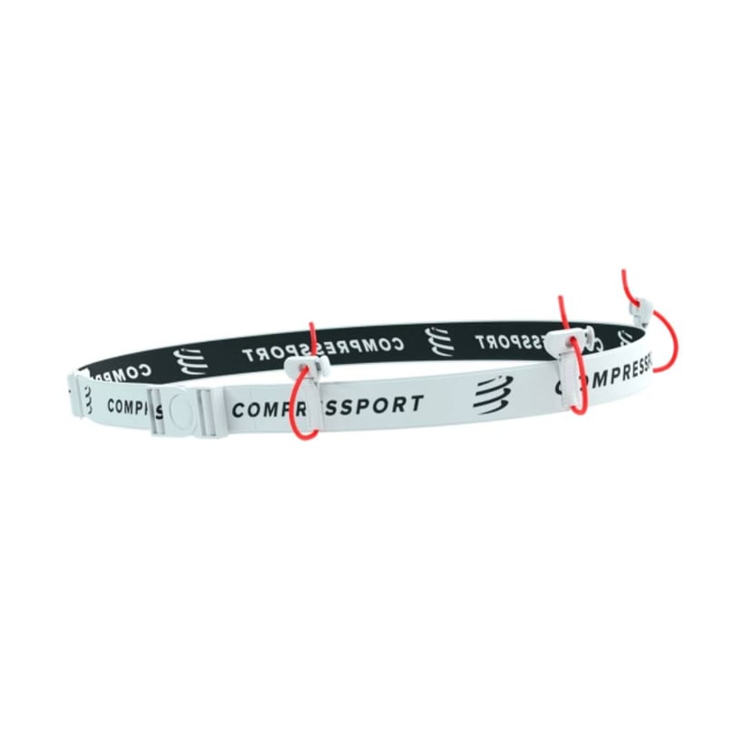 Pas na numer startowy Compressport Race biały