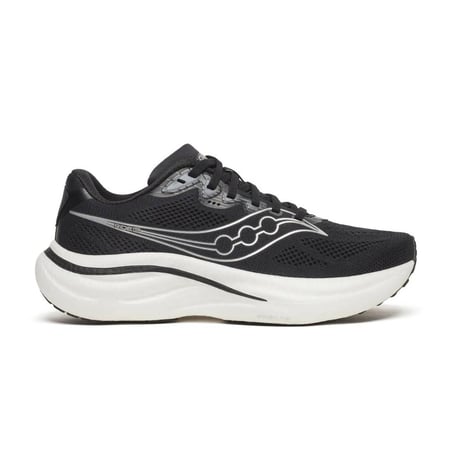 Ténis Saucony Ride 19 Preto Branco SS26 Mulher