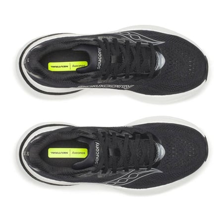 Ténis Saucony Ride 19 Preto Branco SS26 Mulher