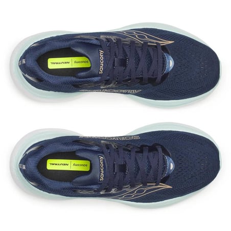 Ténis Saucony Ride 19 Azul Branco SS26 Mulher