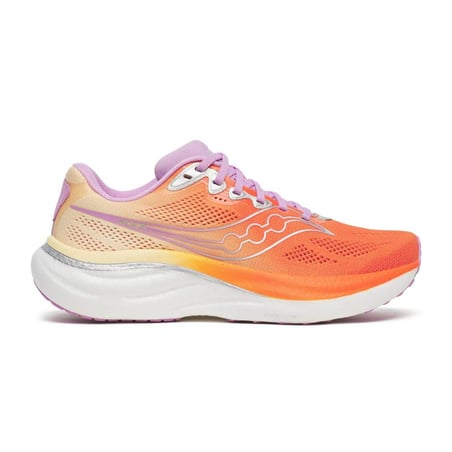 Zapatillas Saucony Ride 19 Naranja Morado SS26 Mujer
