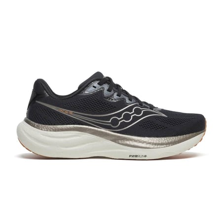 Saucony Ride 19 Shoes Black White SS26