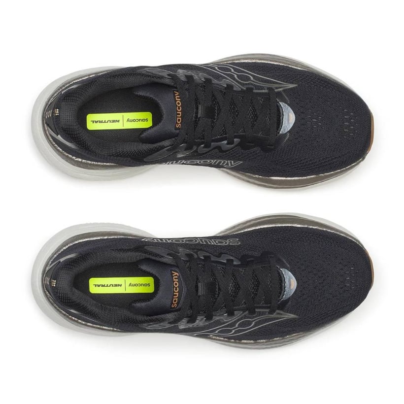 Saucony Ride 19 Shoes Black White SS26
