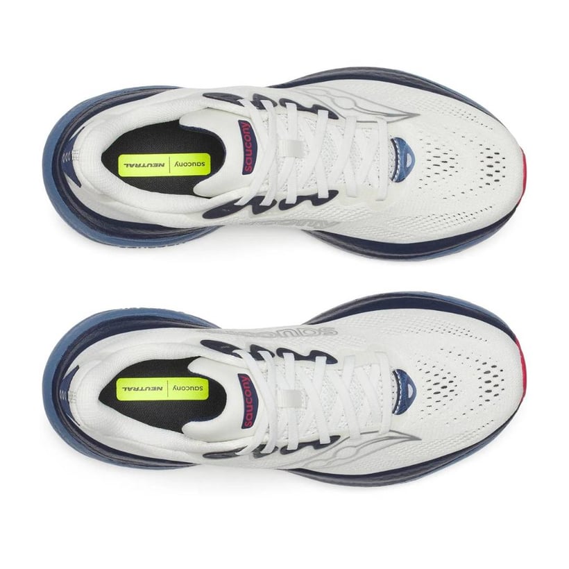 Saucony Ride 19 Shoes White Blue SS26