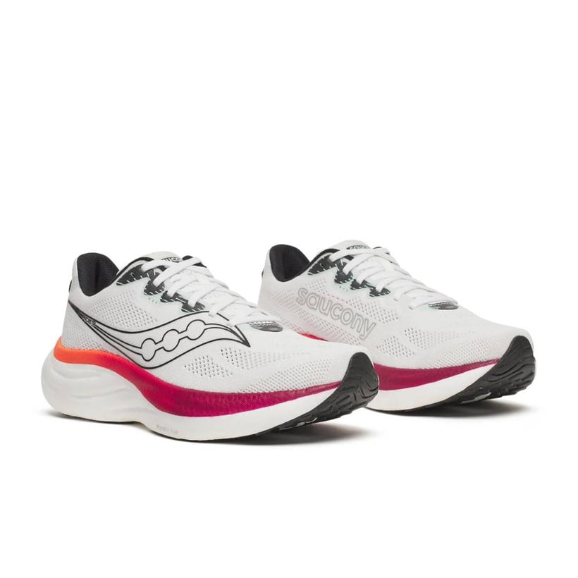 Saucony Ride 19 Laufschuhe Weiß Rot SS26
