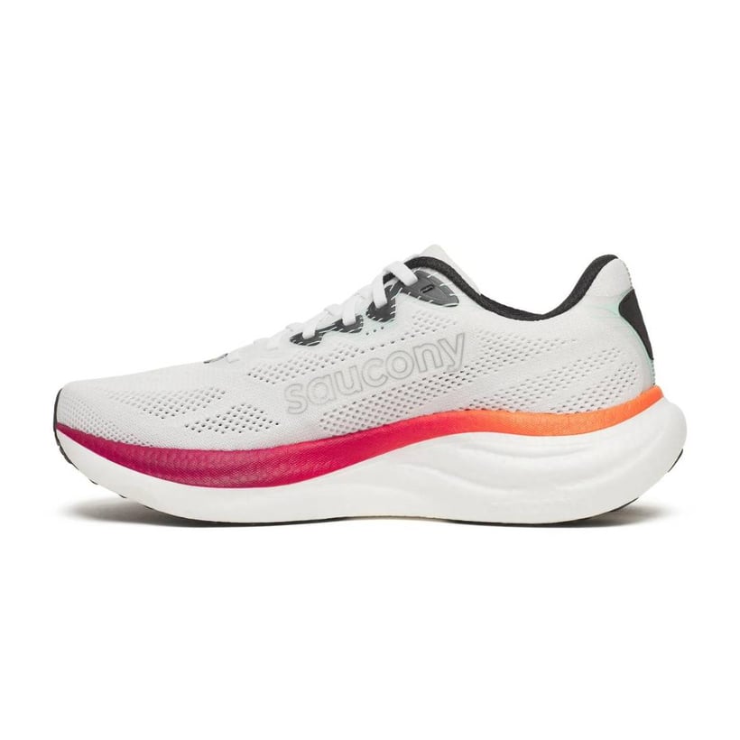 Saucony Ride 19 Shoes White Red SS26