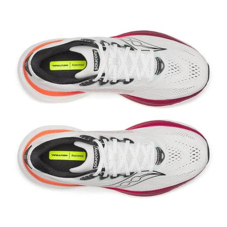 Saucony Ride 19 Shoes White Red SS26