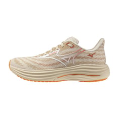 Baskets Mizuno Wave Rider 29 Beige Blanc SS26 Femme