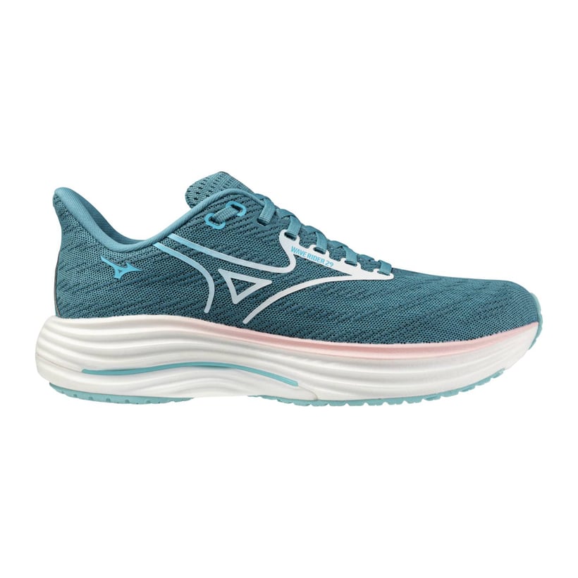 Baskets Mizuno Wave Rider 29 Bleu Blanc SS26 Femme