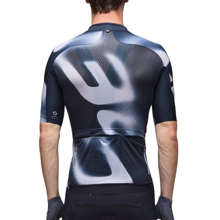 Maillot Q36.5 Gregarius Pro Big Logo Negro Blanco