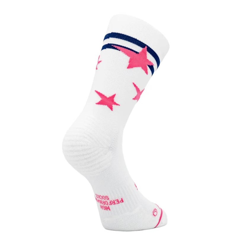 Calcetines Sporcks Run Star Blanco Rosa