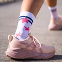 Chaussettes Sporcks Run Star Rose Blanc