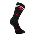 Chaussettes Sporcks Run Star Noir Rouge