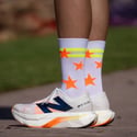 Meias Sporcks Run Star Branco Laranja