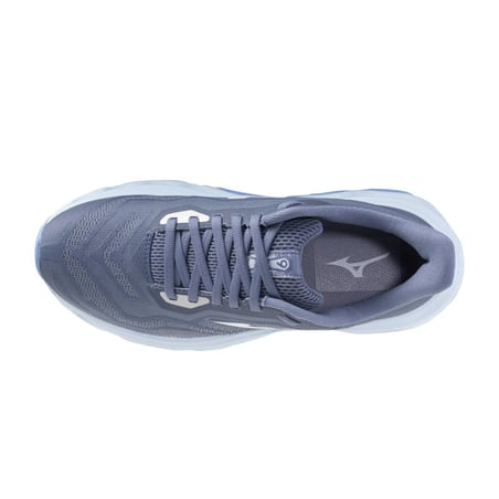 Chaussures Mizuno Wave Horizon 9 Bleu Gris SS26 Femme
