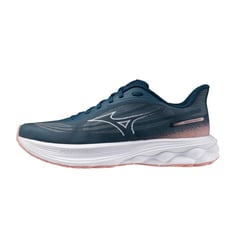 Tênis Mizuno Wave Skyrise 7 Azul Rosa SS26 Feminino