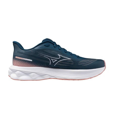 Chaussures Mizuno Wave Skyrise 7 Bleu Rose SS26 Femme