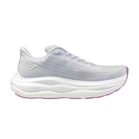 Zapatillas Mizuno Wave Sky 9 Gris Morado SS26 Mujer