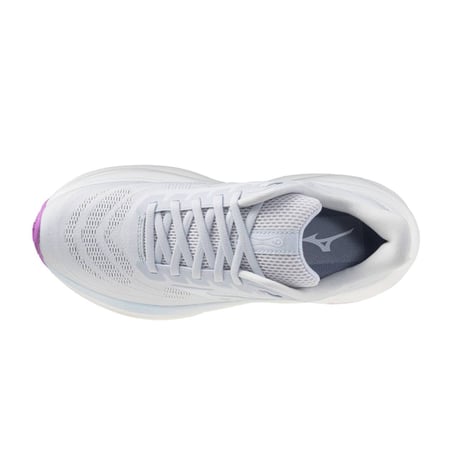 Zapatillas Mizuno Wave Sky 9 Gris Morado SS26 Mujer