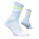 Meias Feetures Elite Ultra Light Mini Crew Azul‑céu Branco