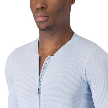 Camisa de ciclismo Castelli Premio Evo Azul Celeste
