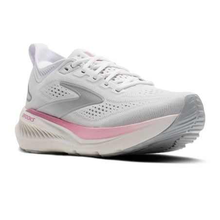 Ténis Brooks Glycerin 23 Branco Rosa SS26 Mulher