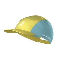 Boné Compressport 5 Panel Amarelo Azul
