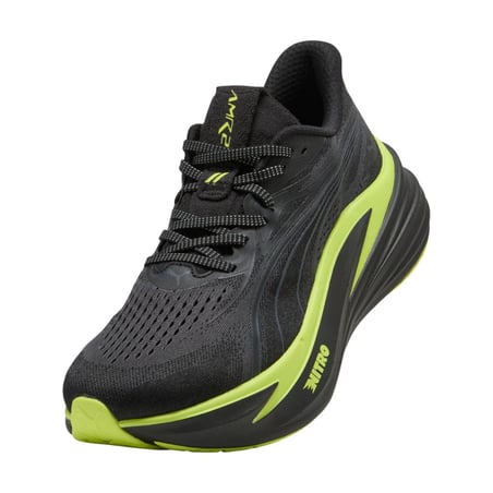 Puma x Aston Martin F1 MagMax NITRO 2 Hardloopschoenen Zwart Geel SS26
