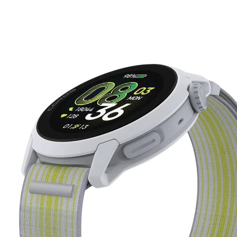 Relógio Coros Pace 4 GPS Nylon Branco Amarelo
