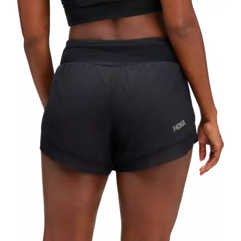Pantalón Corto Hoka Glide 10cm Negro Mujer