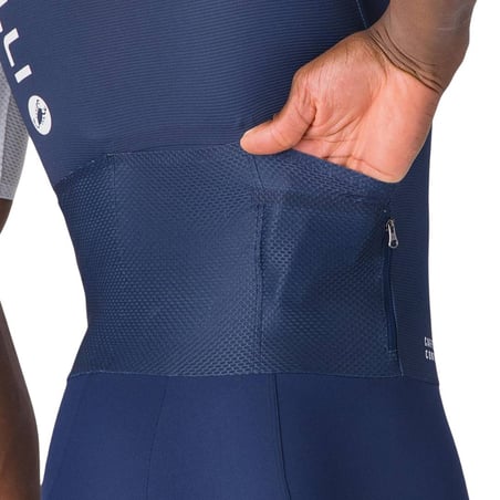 Castelli Saturday Morning Radsport-Einteiler Blau Weiß