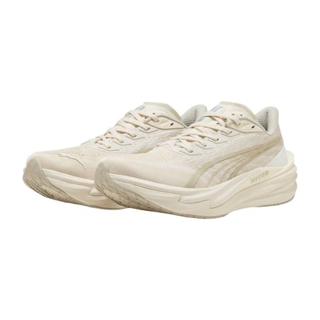 Puma Deviate NITRO 4 Laufschuhe Beige Weiß SS26
