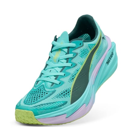 Puma Deviate NITRO Elite 4 HYROX Laufschuhe Blau Gelb AW26 Damen