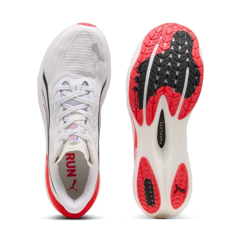 Puma Deviate NITRO 4 White Red Running Shoes AW26