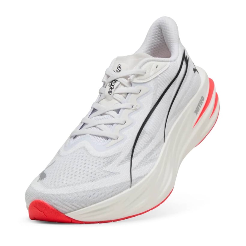 Puma Deviate Pure NITRO White Red Running Shoes...